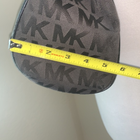 MICHAEL KORS GORGEOUS BLACK CANVAS LEATHER TRIM SATCHEL SHOULDER BAG - Picture 12 of 13